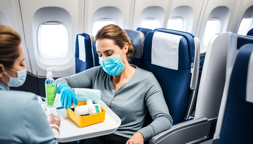 Hygiene routine on planes